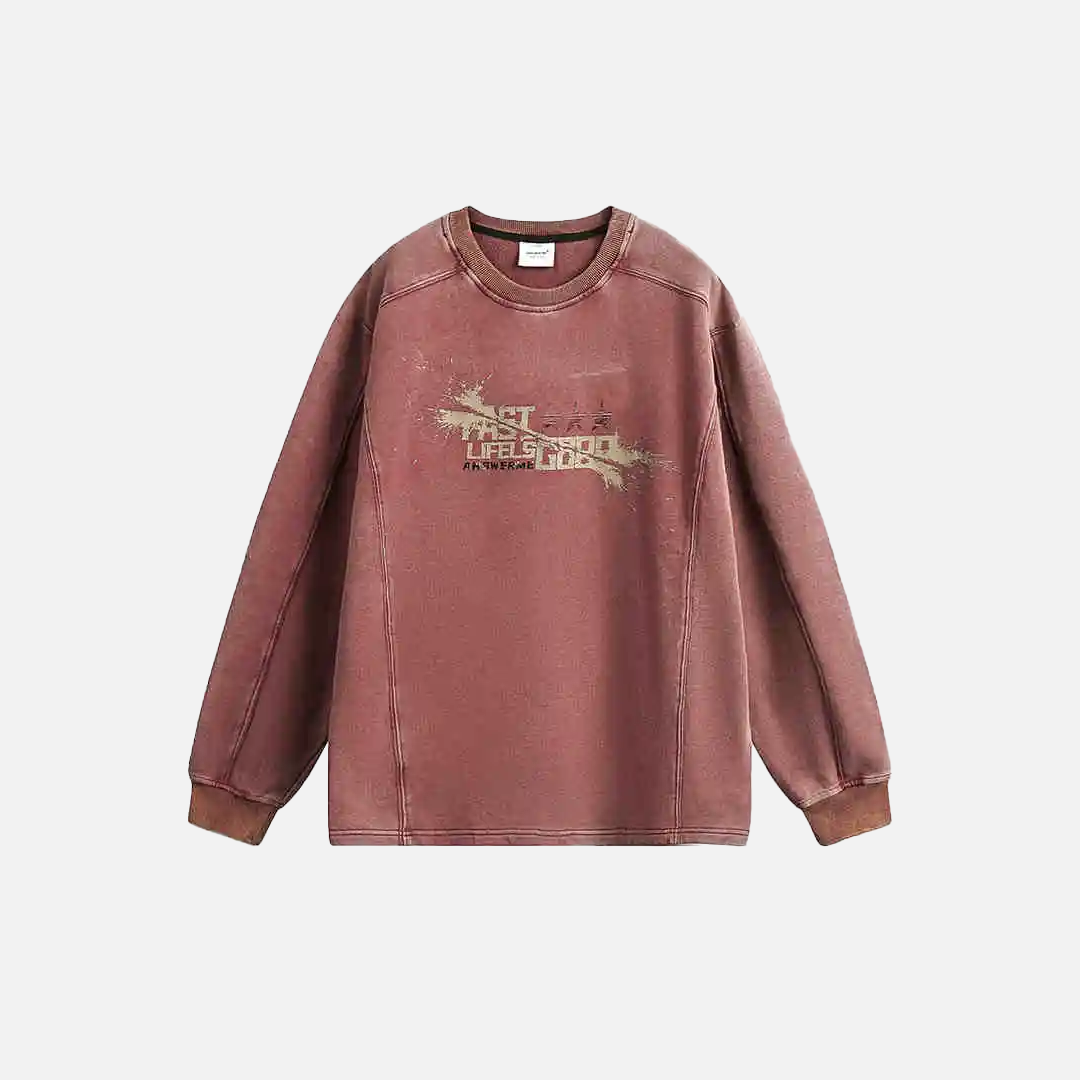 Oversize-Sweatshirt im Used-Look im amerikanischen Stil