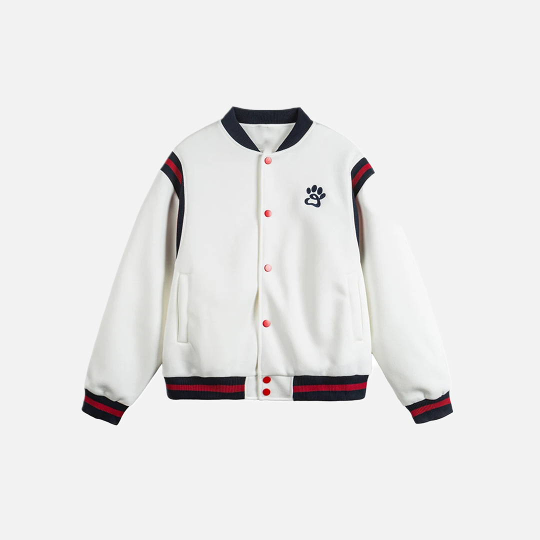 Veste universitaire bomber brodée avec un joli trophée de stade