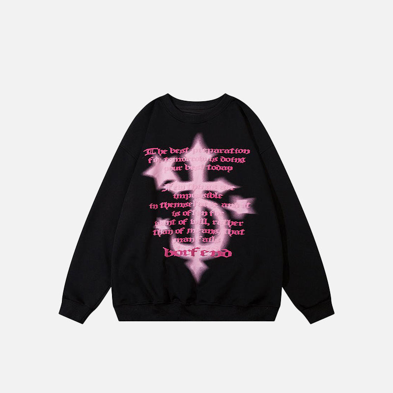 Sweat-shirt Cross Stars