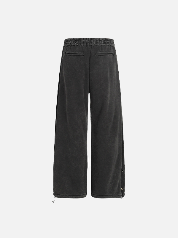 Vintage-Jogginghose mit Buchstabenprint, Used-Look und weitem Bein