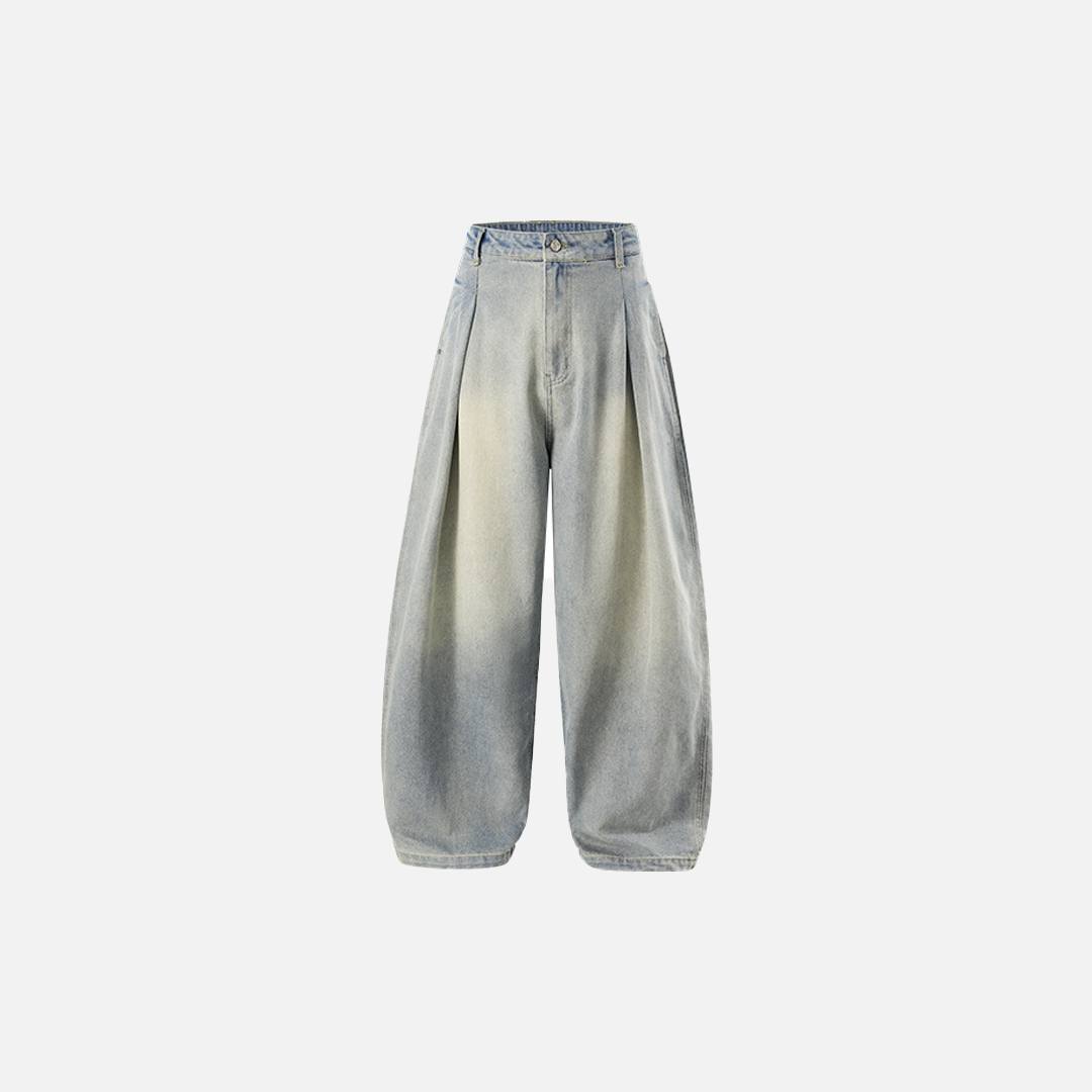 Streetwear-Jeans mit lockerer Passform im amerikanischen Stil und weitem Bein