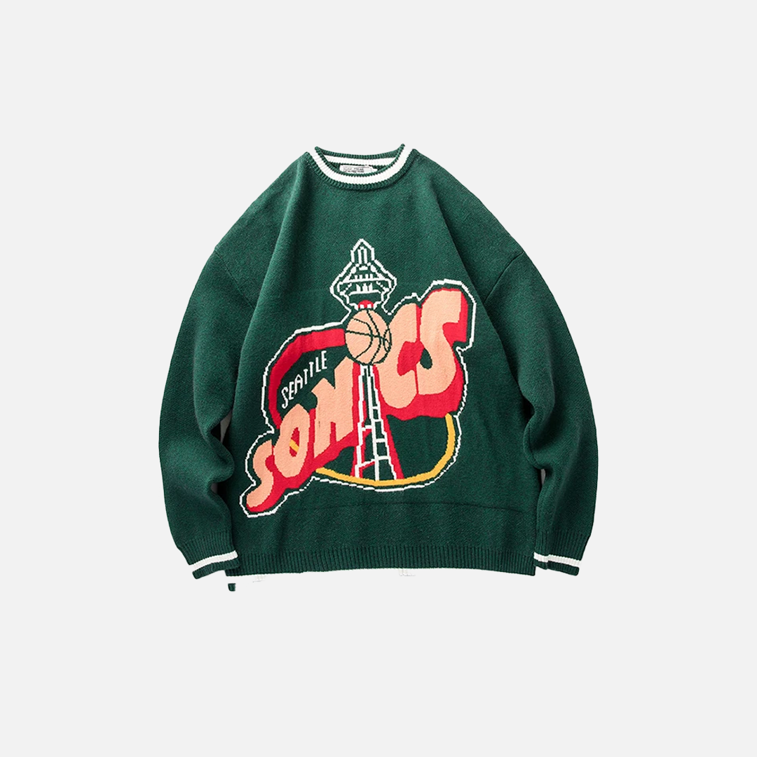 Kuscheliger Pullover mit Buchstabengrafik
