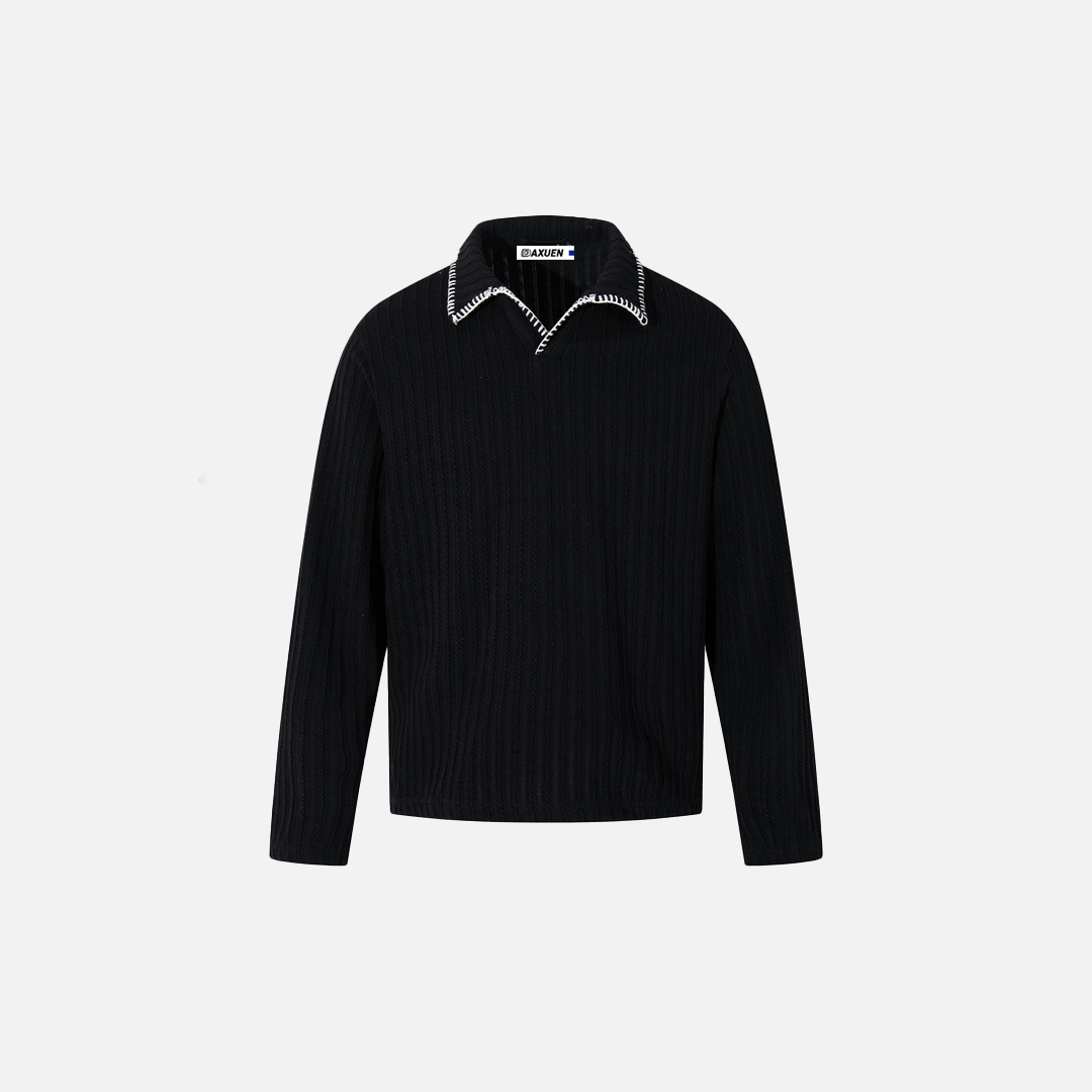 Pull décontracté léger et élégant à manches longues en maille pour homme