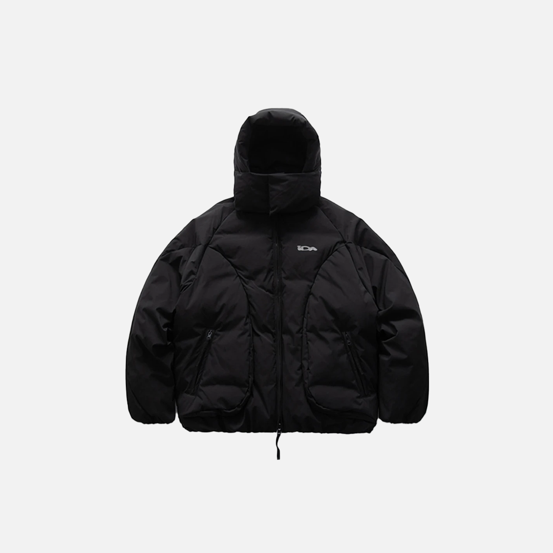 Y2K Winter Solid Loose Hooded Parkas Steppjacke
