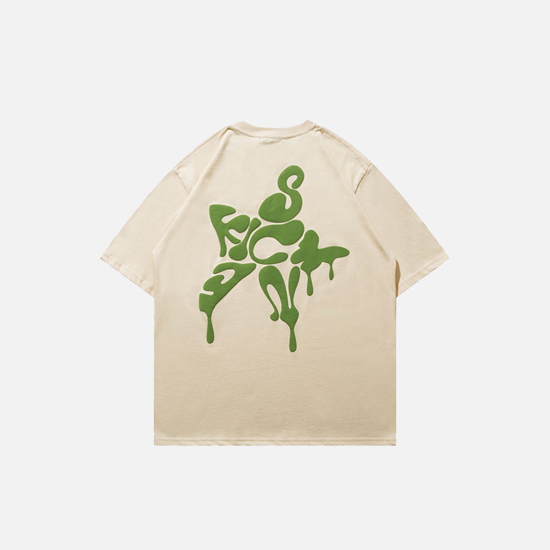 T-shirt étoile à lettres fondantes