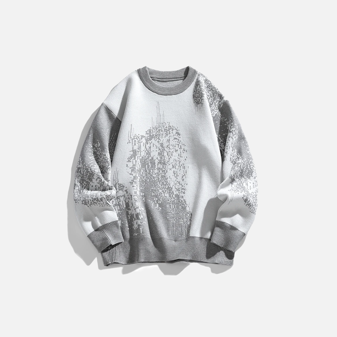 Pull décontracté en maille chaude et résistante, style hip-hop