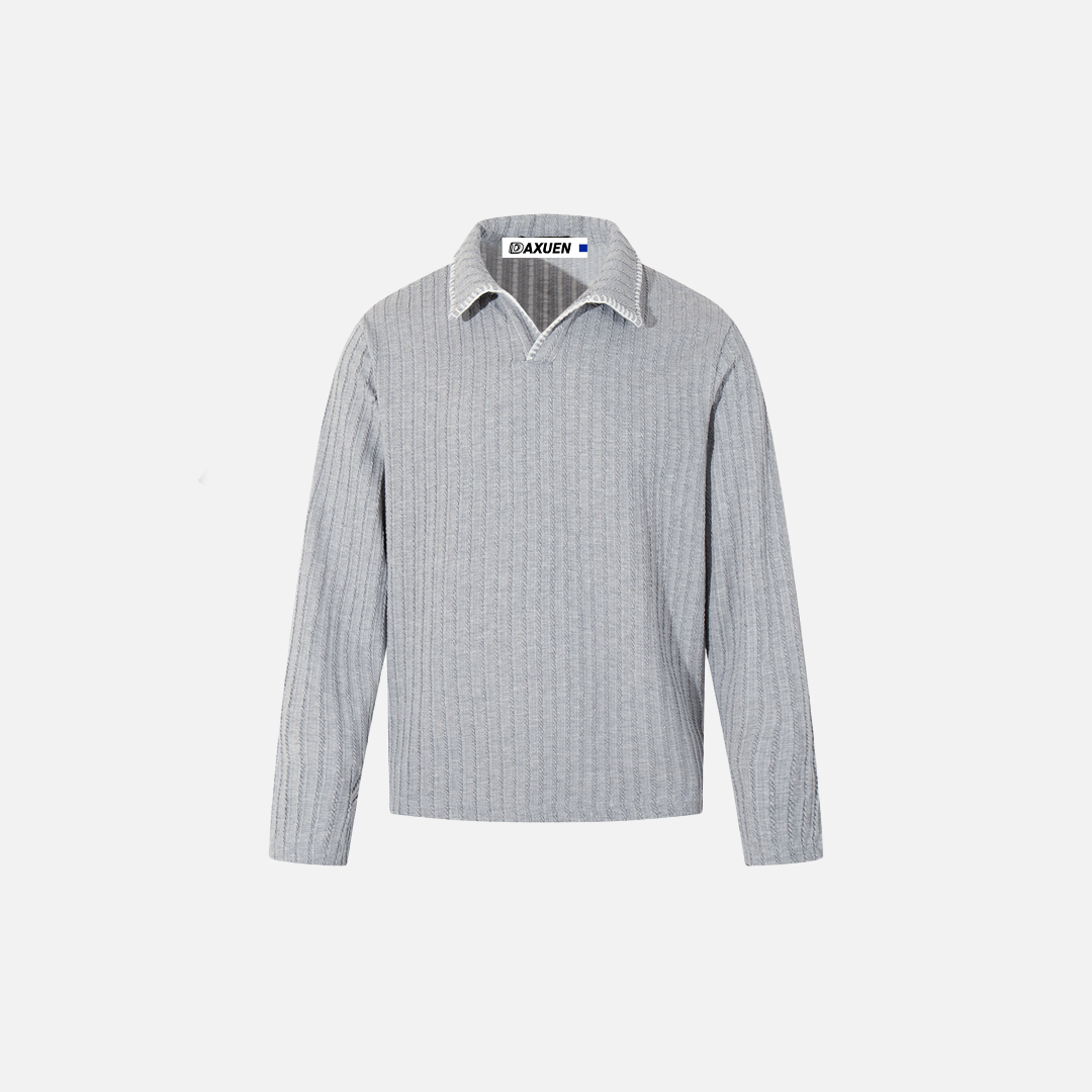 Pull décontracté léger et élégant à manches longues en maille pour homme