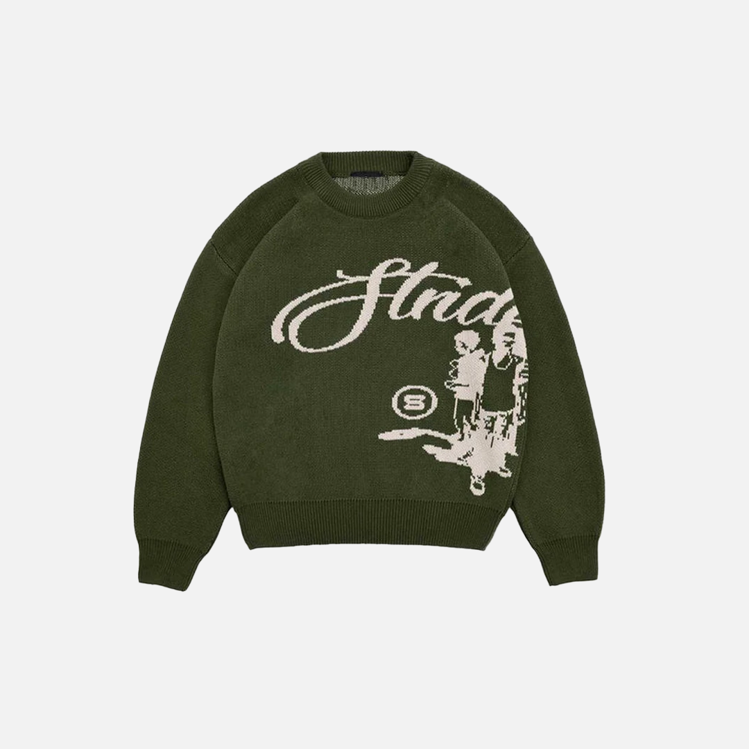 Retro-Punk-Strickpullover