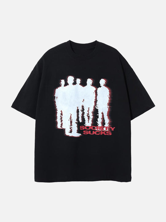„Society Sucks“-Vintage-T-Shirt