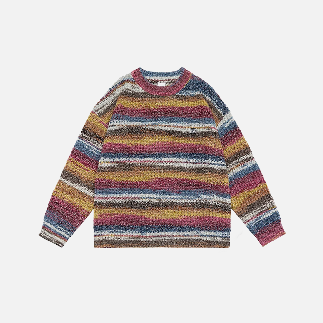 Regenbogenstreifen-Pullover von der High Street