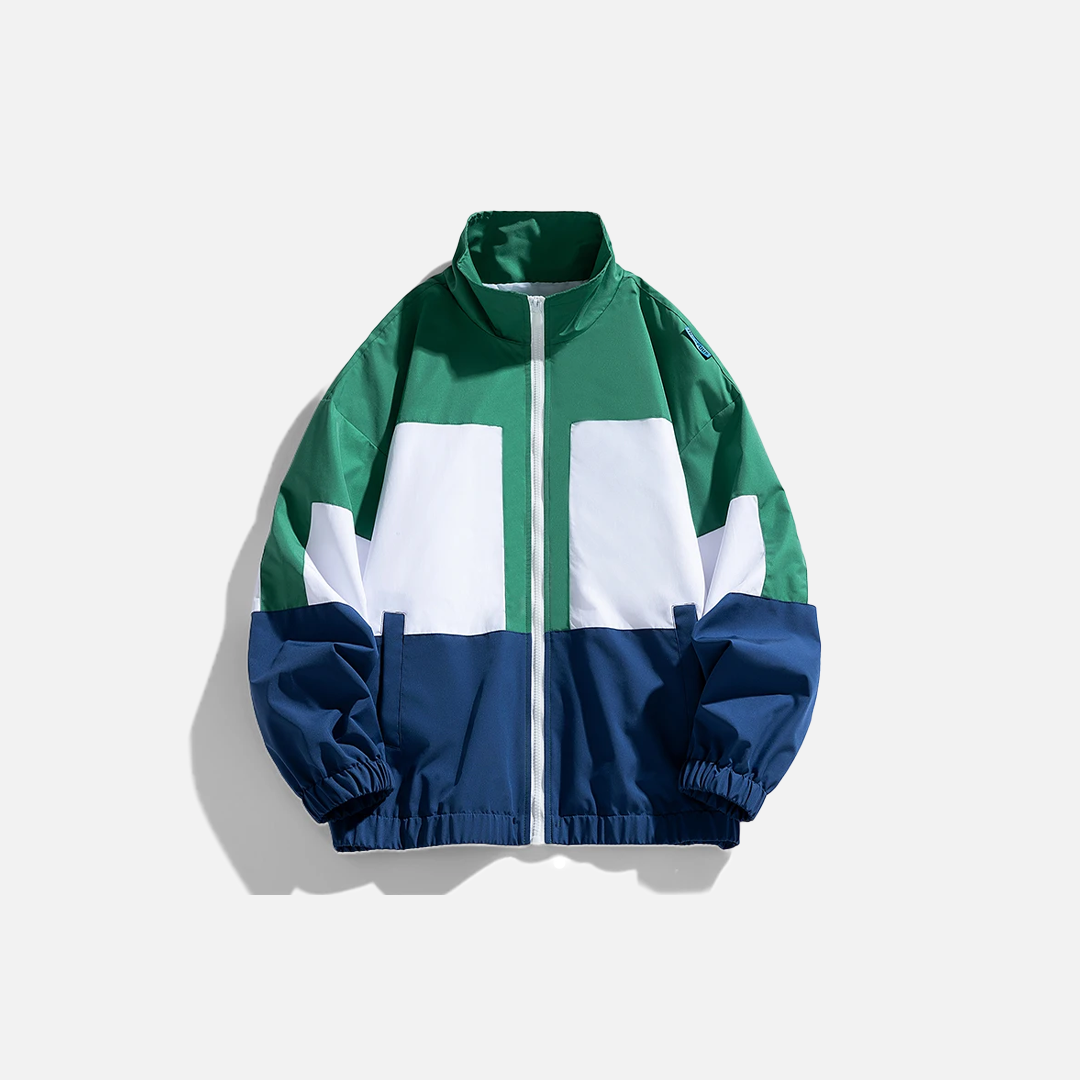 Streetwear Bunte Retro Hip Hop Windbreaker-Jacke