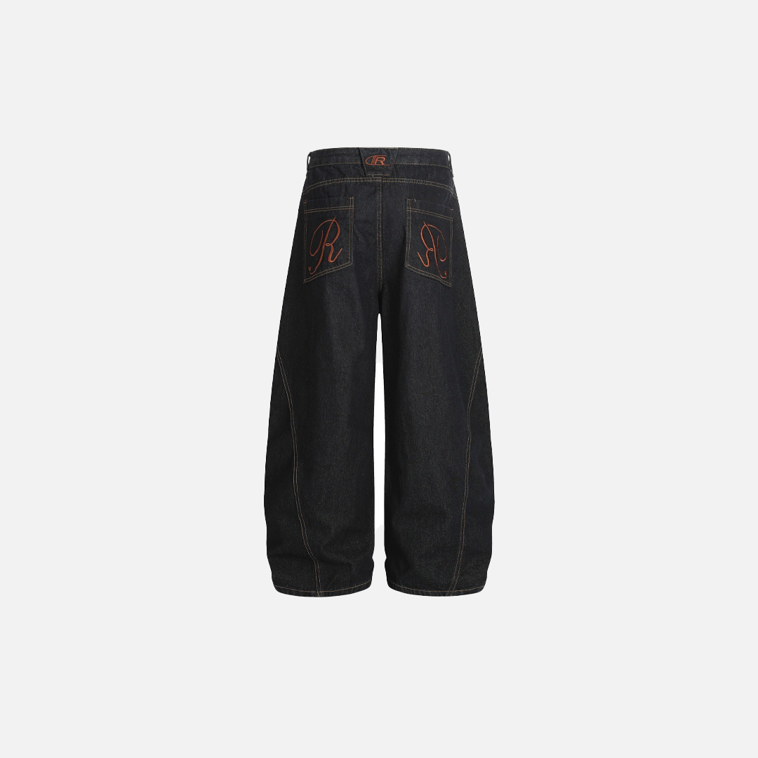 Hochwertige Jeans im amerikanischen Stil mit weitem Bein