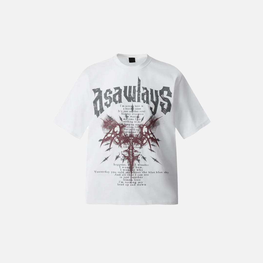 Streetwear Dark Gothic Graphic Printed Oversized T-Shirt