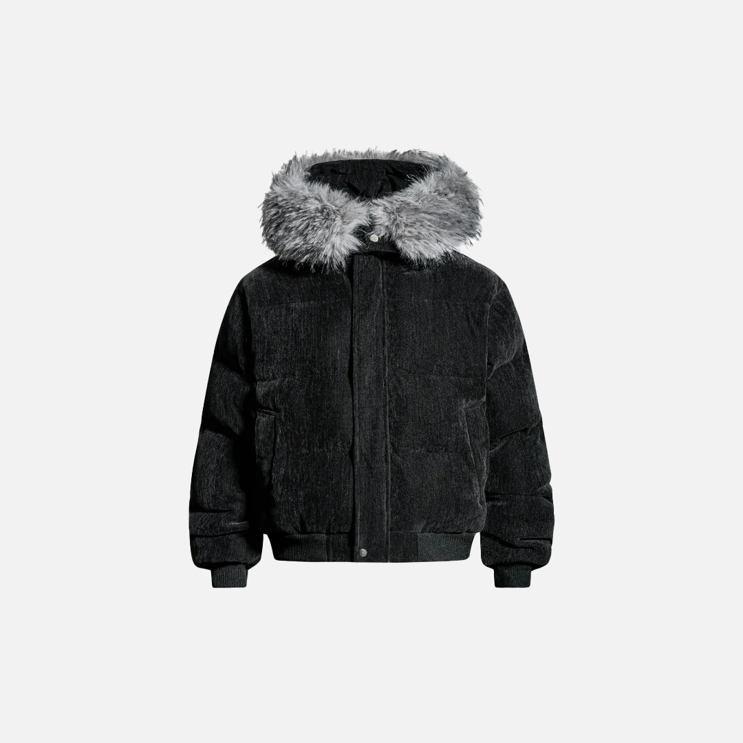 Hochwertige Kapuzenjacke aus Kunstpelz