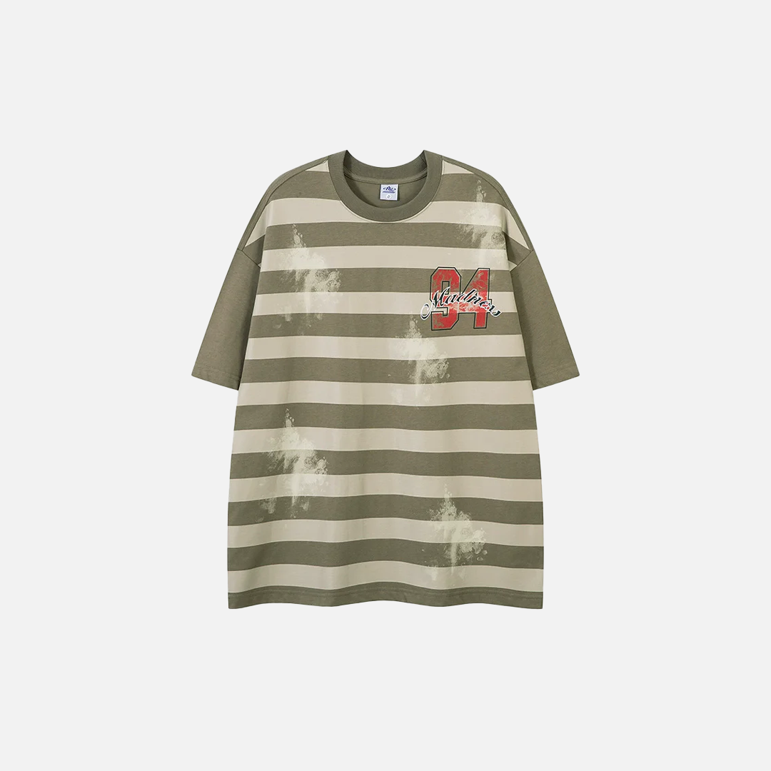 Investment Piece Striped Short Sleeve Cotton T-Shirt