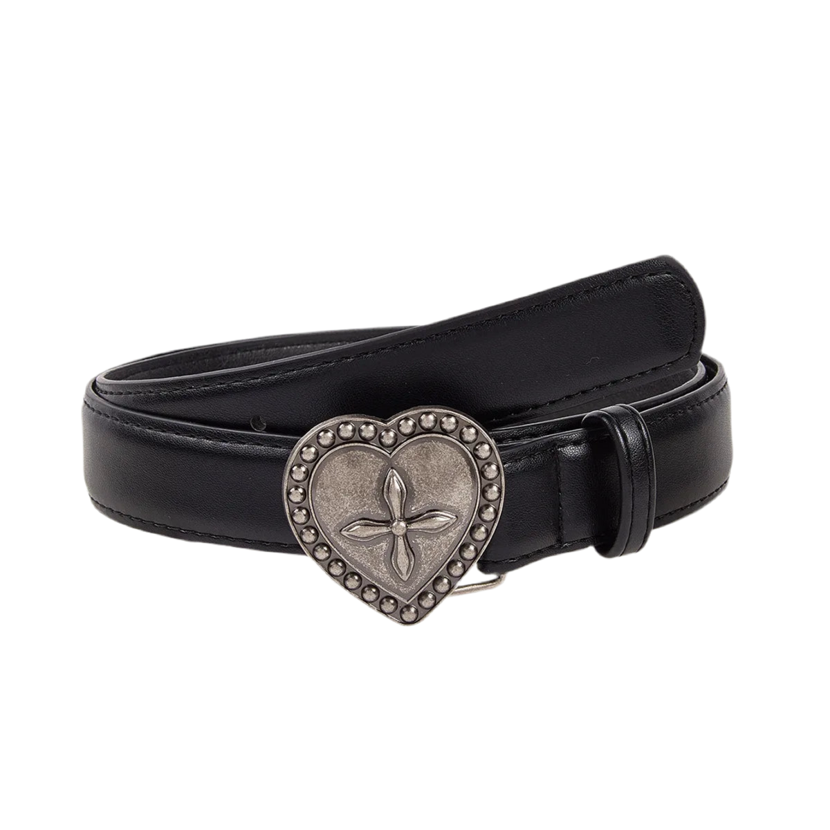 Y2k Gothic Vintage Peach Heart Cross Belt