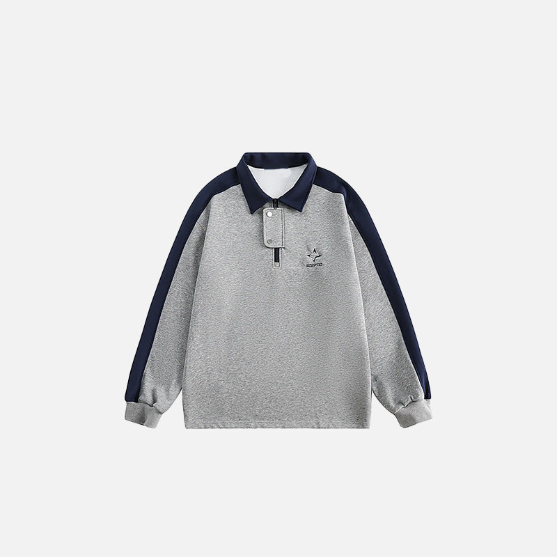 Sweatshirt mit Rennstickerei