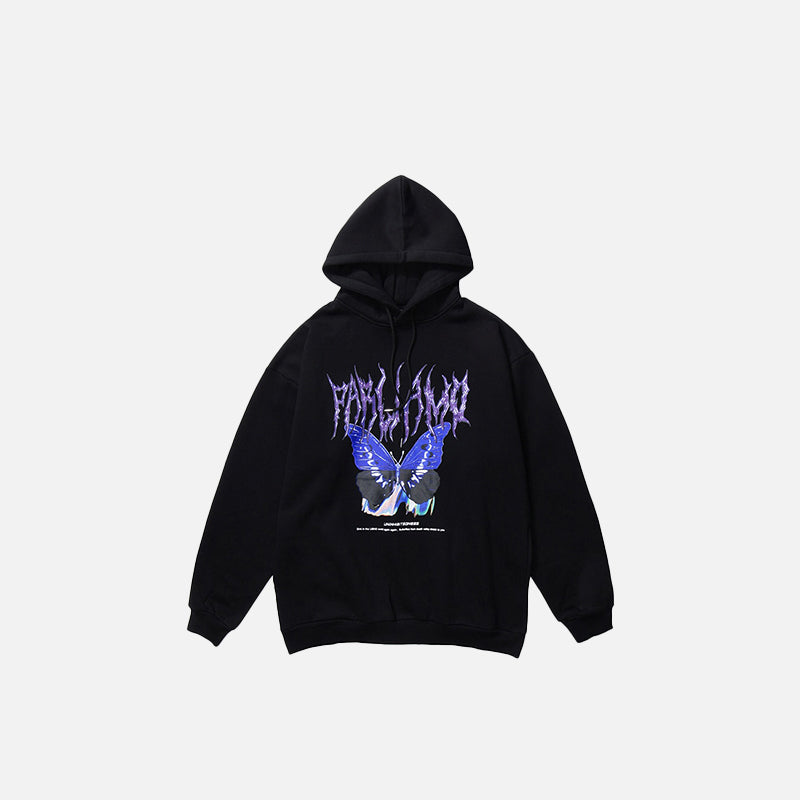 Oversize-Hoodie mit Schmetterlingsmotiv