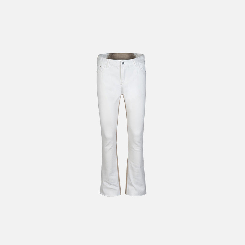 Zweifarbige Wave Flare Jeans