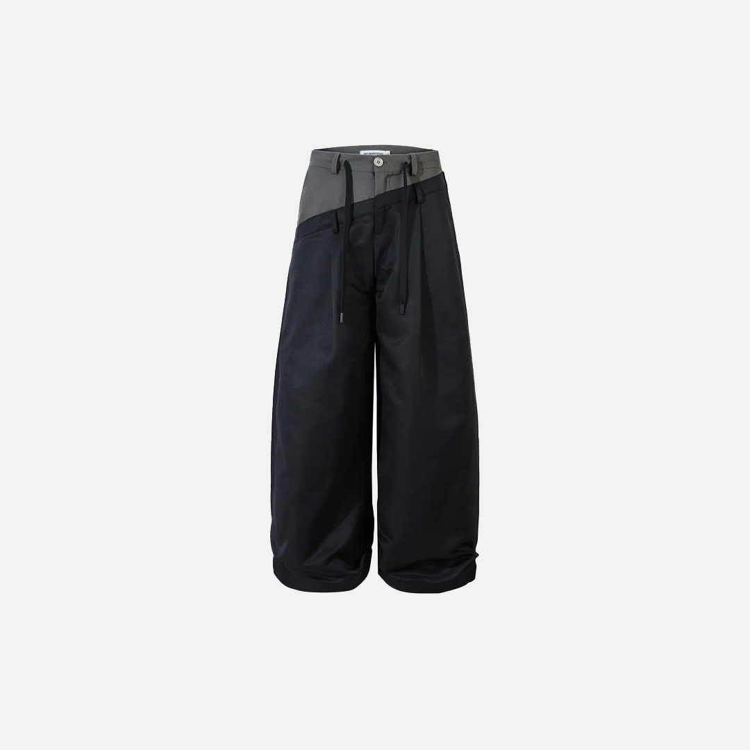 Retro-Hose mit Kordelzug, lockerer Passform und weitem Bein