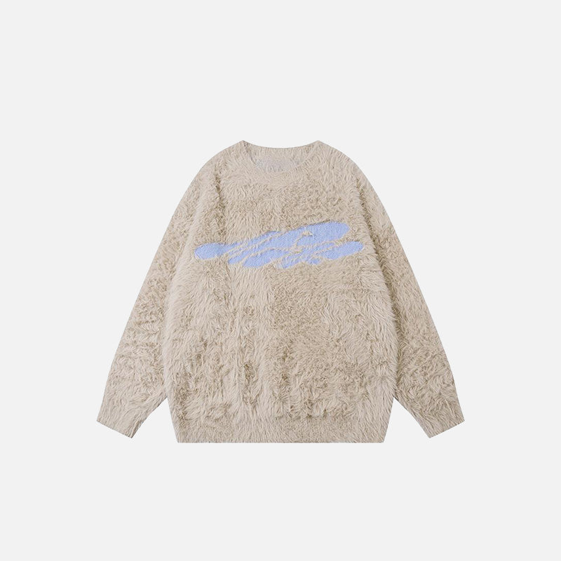 Y2K Flauschiger Strickpullover
