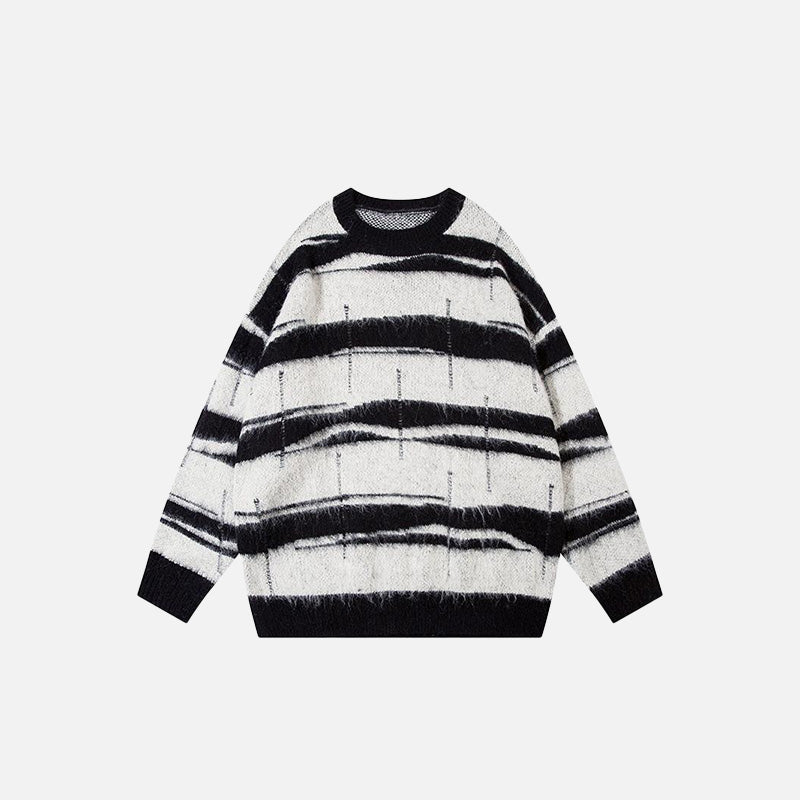Pull à motif zèbre sanglant