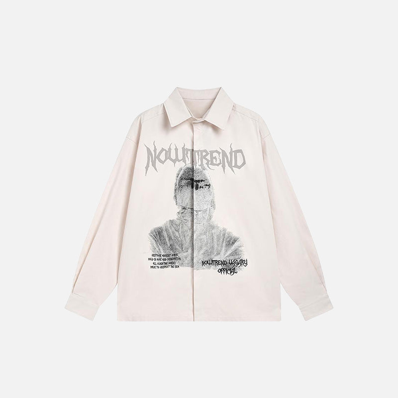 Vintage-Shirt mit menschlicher Grafik