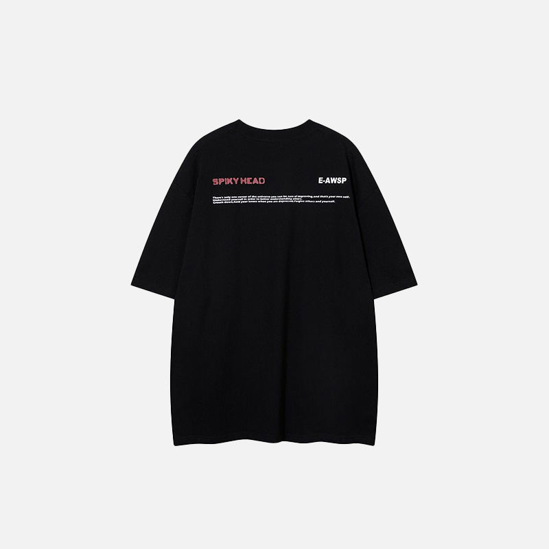 T-Shirt mit verschwommenem 90er-Jahre-Grafikmuster