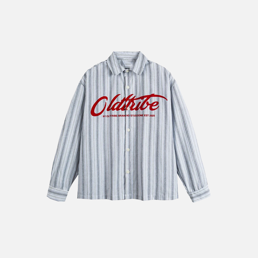 Müheloses Langarmshirt mit Y2K-Streifen und Buchstabenprint