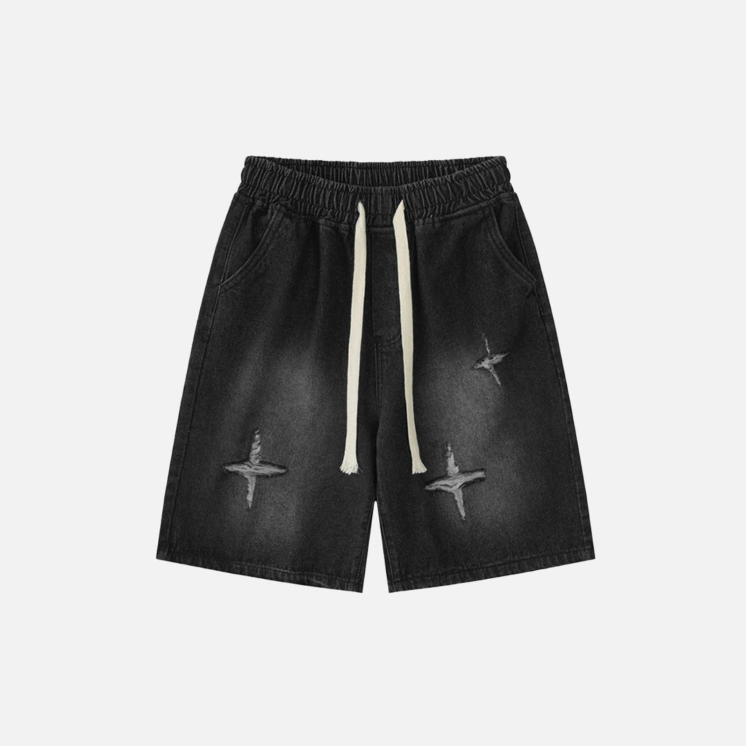 Lässige Jeansshorts mit Kordelzug