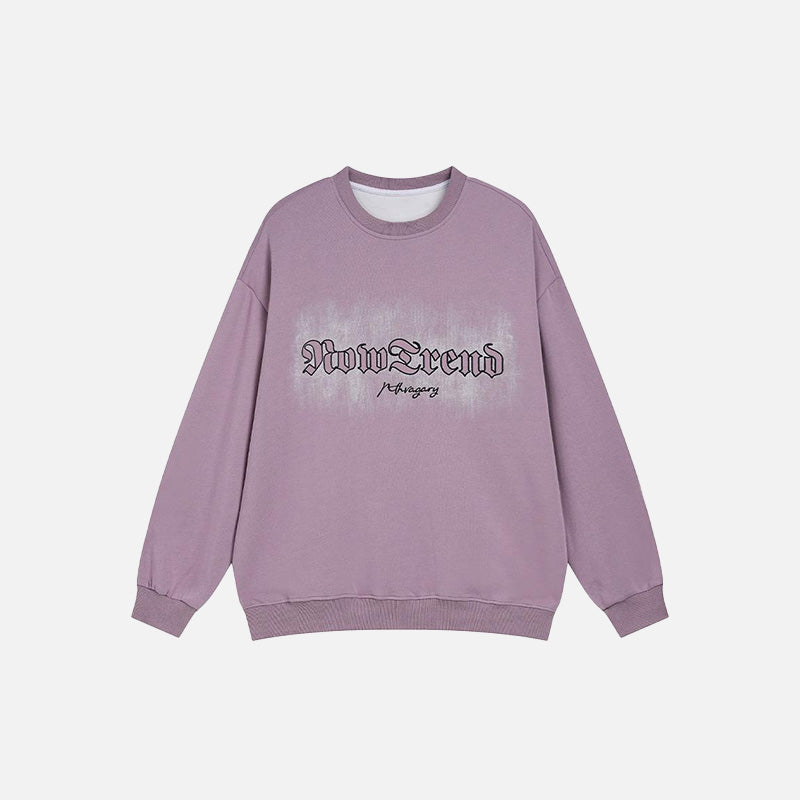 Langarm-Sweatshirt mit Buchstabenprint
