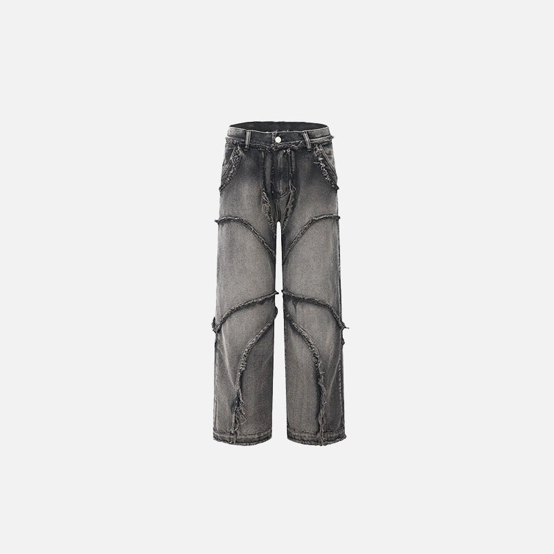 Baggy Jeans mit überkreuzten Nähten