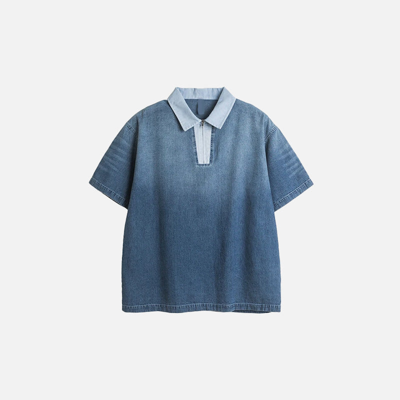 T-shirt polo délavé