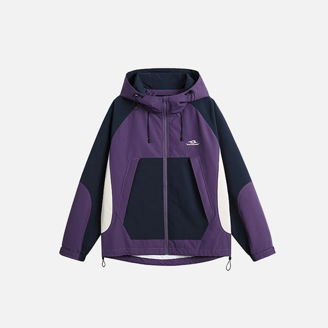Windjacke mit Farbblockmuster