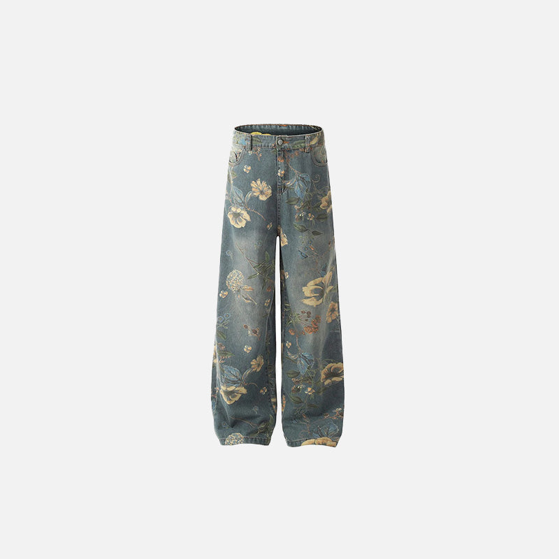 Jeans mit Blumenmuster