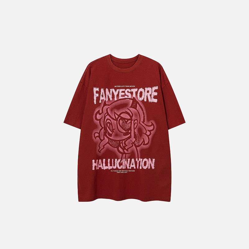 Halluzination Anime Mädchen T-Shirt