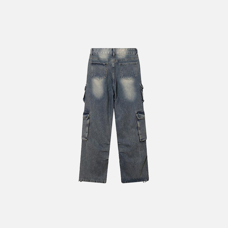 Retro-Hose mit mehreren Taschen, locker geschnitten