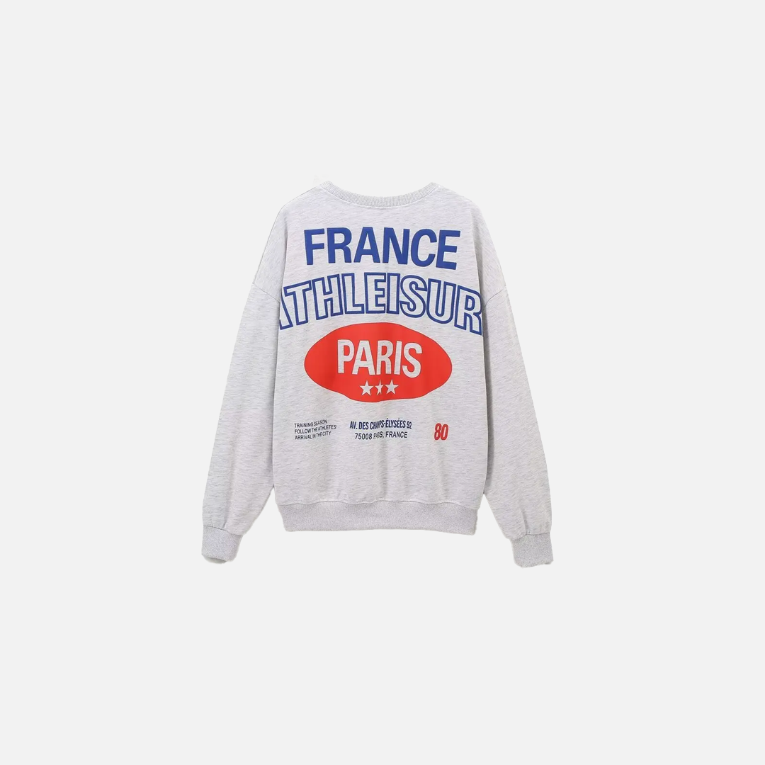 Oversize-Sweatshirt aus Baumwolle mit buntem Print