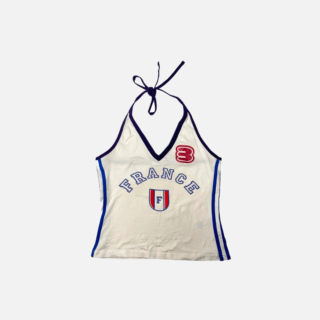 Neckholder-Top im 90er-Jahre-Stil aus Frankreich