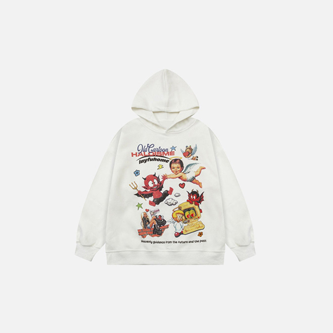 Hoodie mit nostalgischem Animationsmotiv