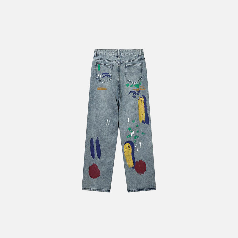 Bunte Graffiti-Jeans