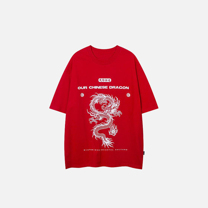 T-Shirt mit chinesischem Drachenmotiv