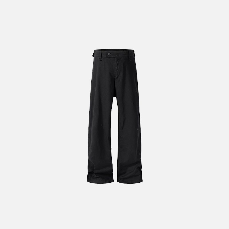 Weite schwarze gerade Hose
