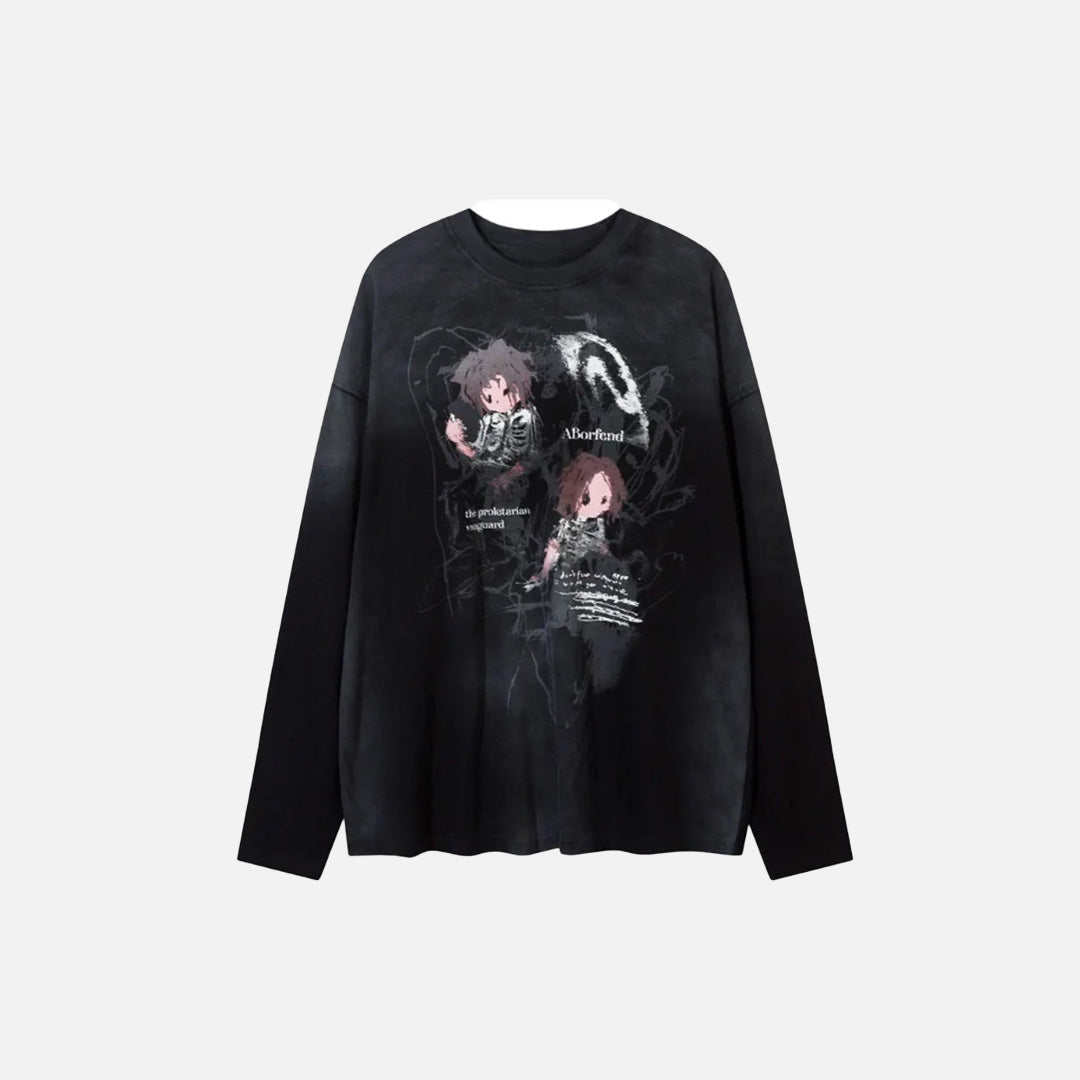 Baggy Vintage Y2K Grafik-T-Shirt