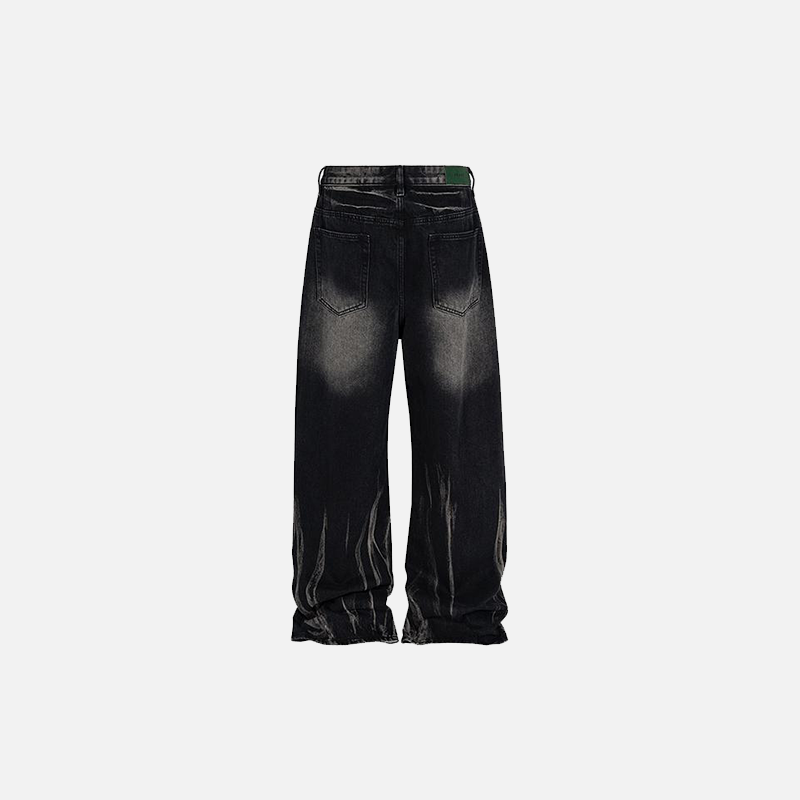 Gerade geschnittene Jeans mit Lasertextur