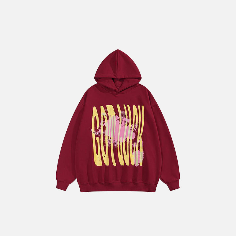 Sweat à capuche imprimé « Got Luck »