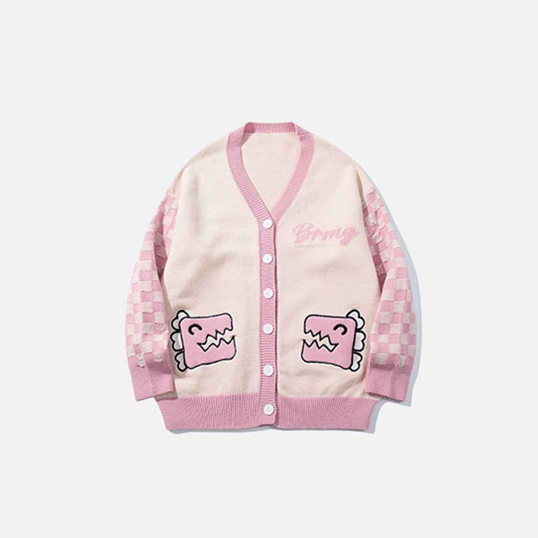 Pull en maille à carreaux