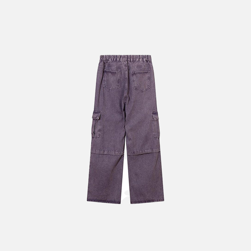 Lila Jeans mit mehreren Taschen