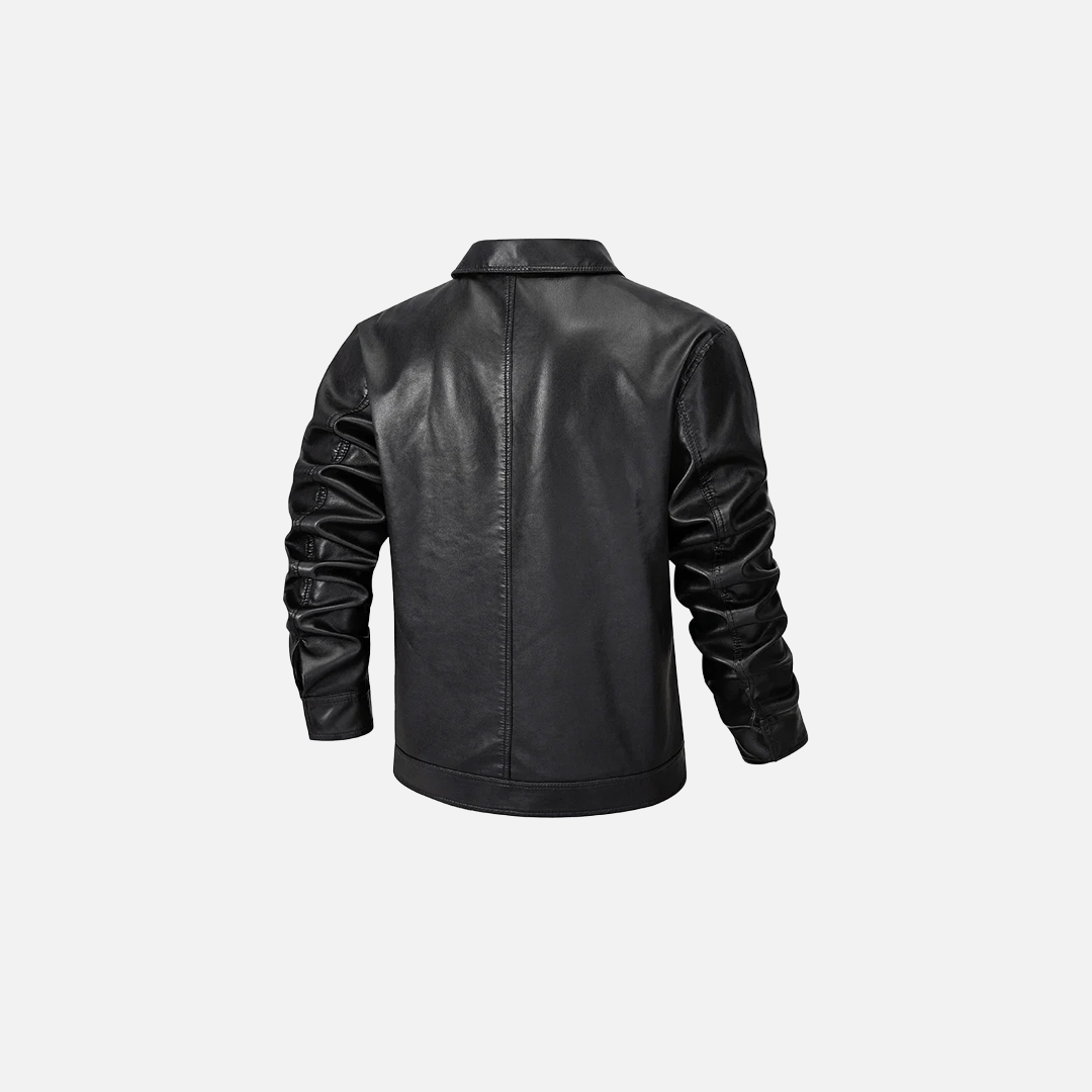 Veste en cuir décontractée de motard pour le printemps et les activités de plein air