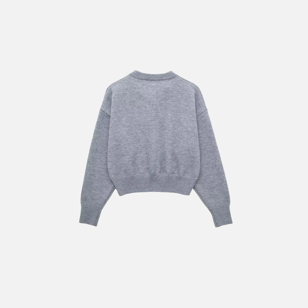 Stilvoller kurzer Cardigan-Pullover
